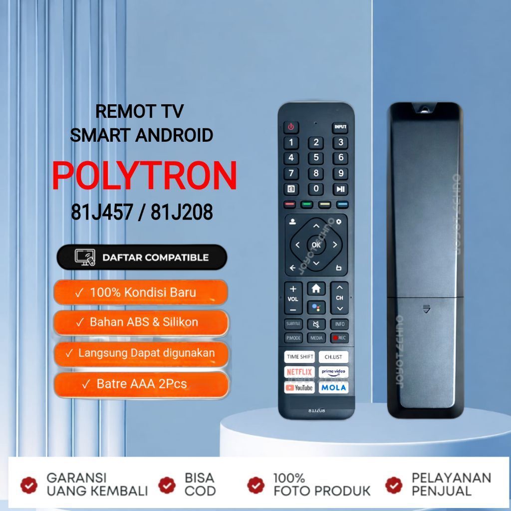 Remote Remot TV Polytron Smart Android 81J208
