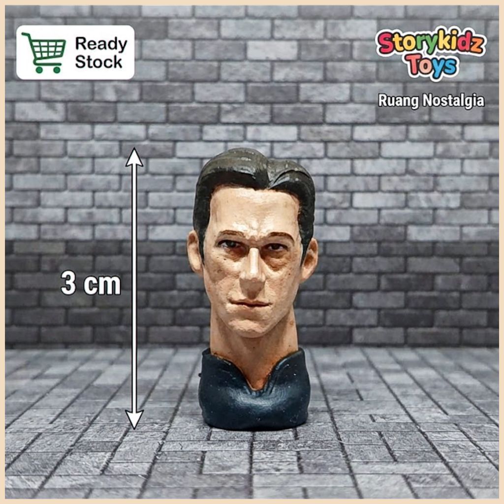 Kitbash Kepala Figure Christian Bale Batman Mini 3cm Koleksi