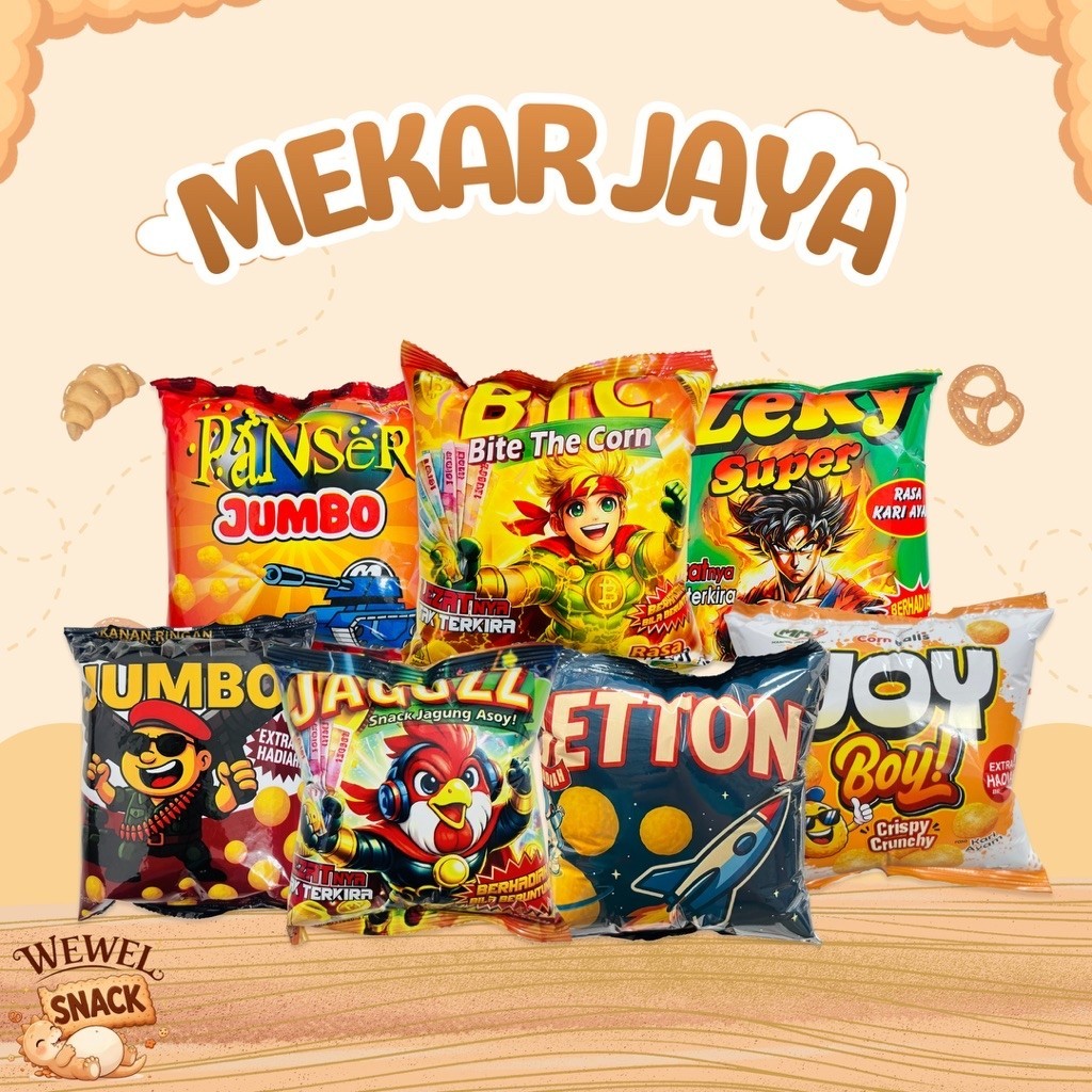 CHIKI MEKAR JAYA 1 PCS | CIKI BERHADIAH UANG | CIKI ZEKY HADIAH UANG | SNACK JAGUNG | CHIKI BERHADIA