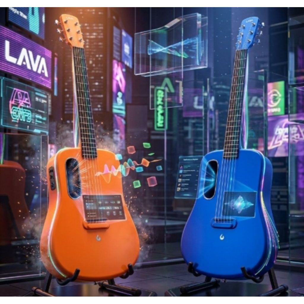 GITAR PREMIUM LAVA 3/4 FREE PACKING KAYU - SENAR CADANGAN - TANAM BESI LVA ME SENAR STRING GUITAR