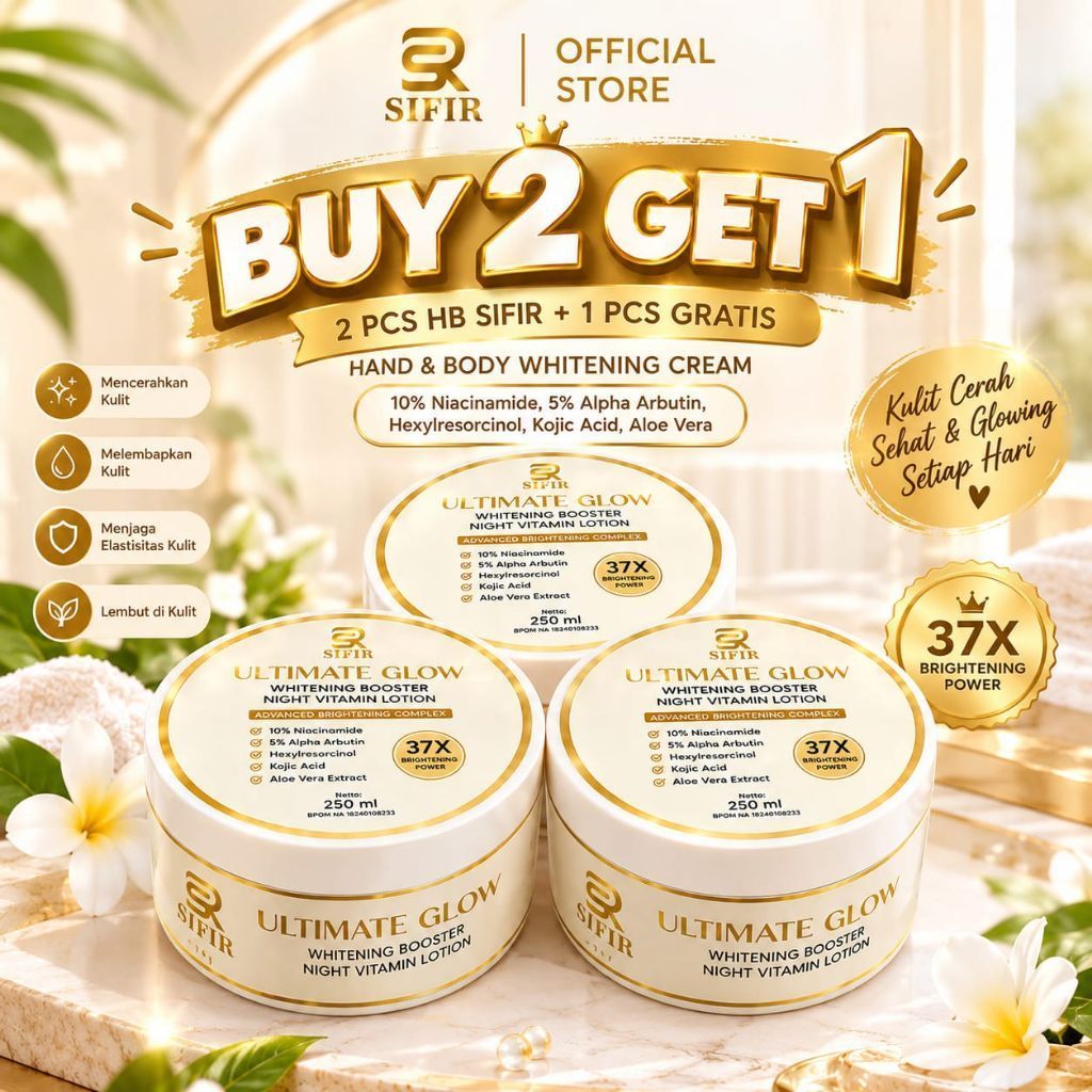 (Buy2Get1) SIFIR Hb Ultimate Skin Pencerah Kulit | Ultimate Glow Lotion Pemutih Kulit