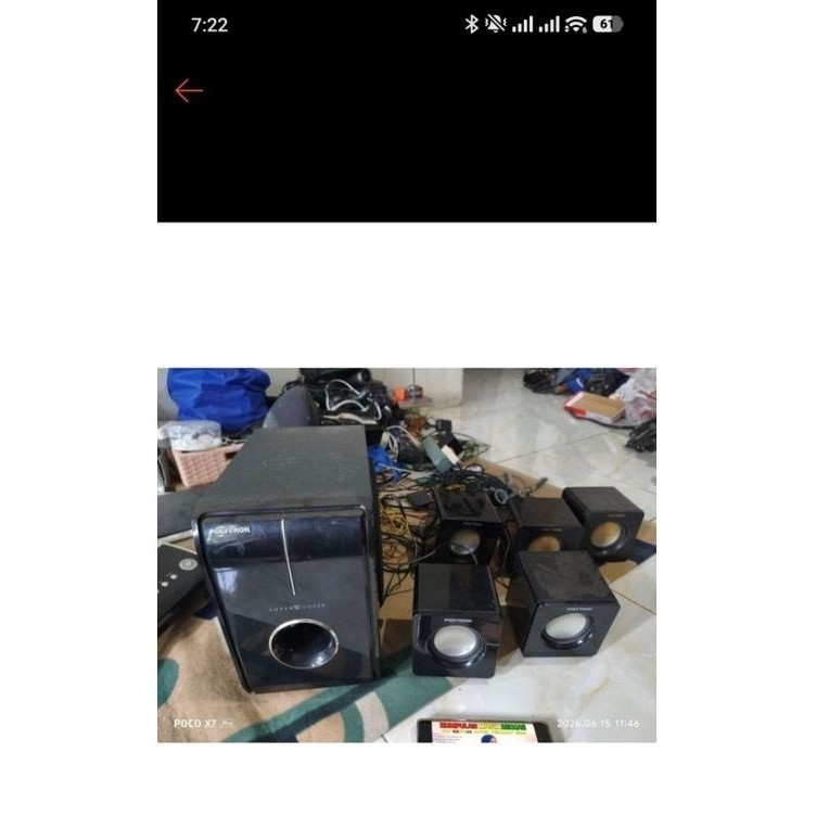 subwoofer set 5 speaker pasif polytron second