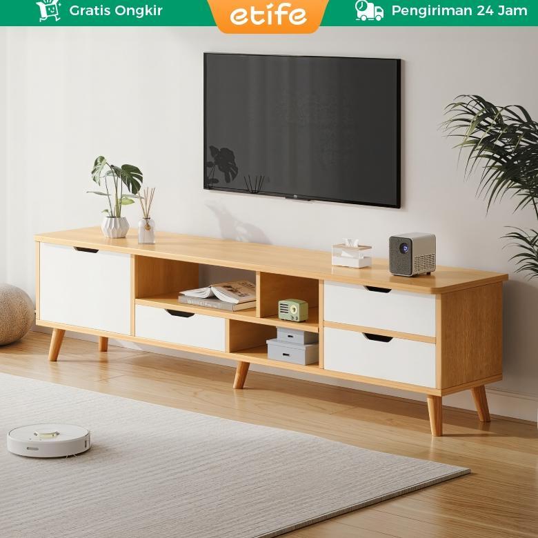 E-TIFE Meja Tv 120CM / 140CM Meja TV Murah Meja TV Kayu Rak Tv Lemari TV Kabinet Tv