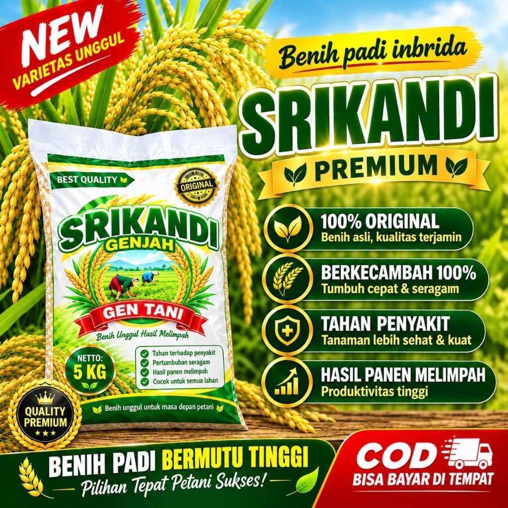 bibit padi SRIKANDI original kemasan 5 kg