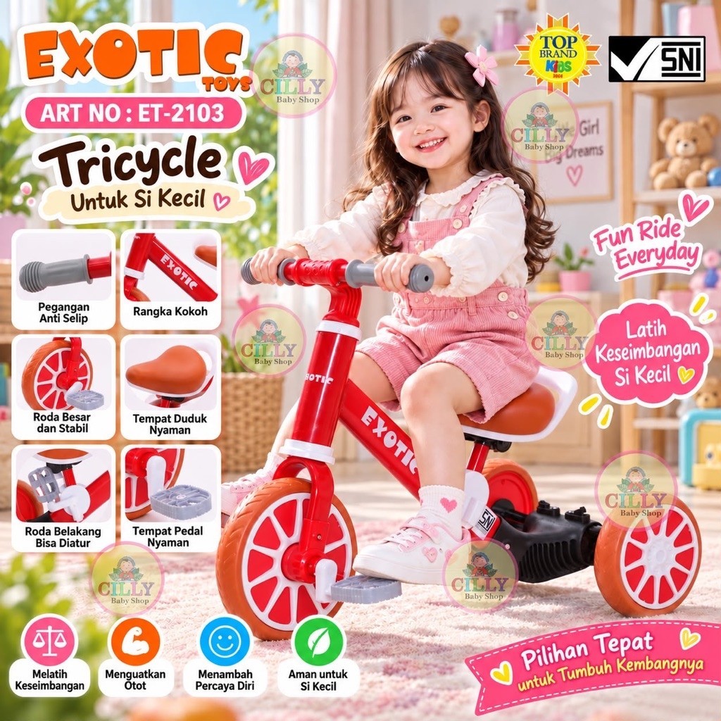 SEPEDA ANAK RODA TIGA 3IN1 BALANCE BIKE ET2103 ET 2103 ET2103 AT7905 AT 7905