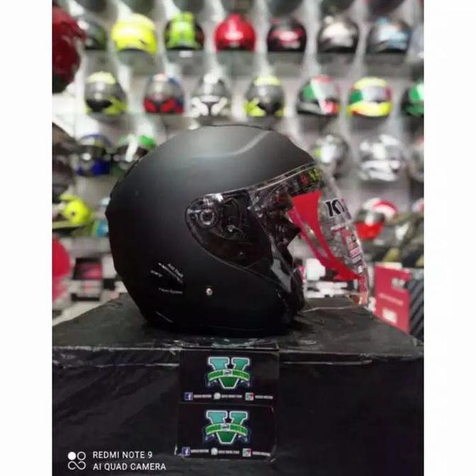 Wehel- Helm Kyt Kyoto Solid Black Doff Helmet Motorcycle