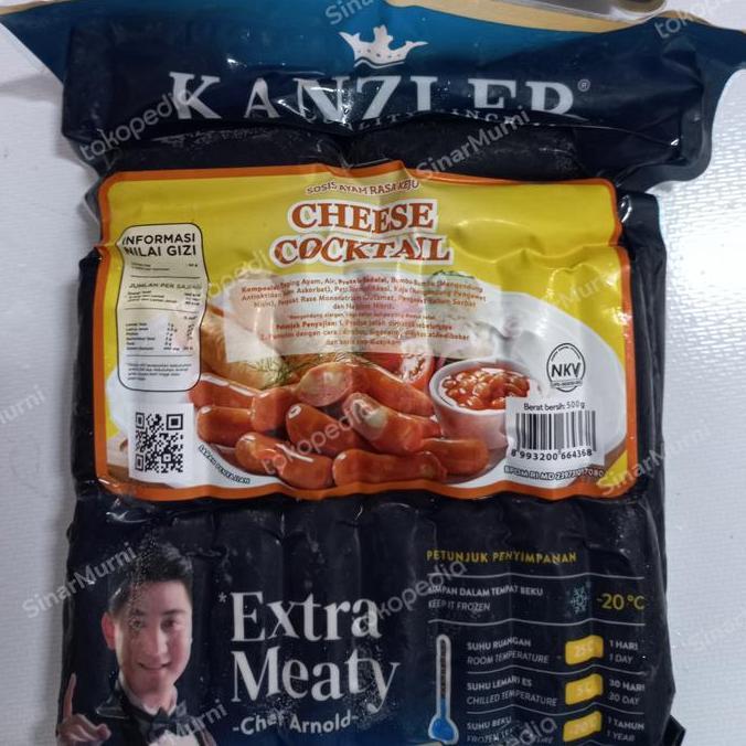 Food- Sosis Kanzler Sosis Sapi Kanzler Sosis Cheese Cocktail Kanzler 500G