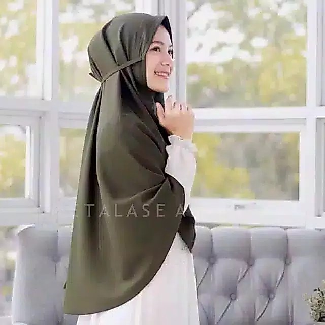 Hijab Syari Bergo Tali Jumbo XL/HIJAB BERGO MARYAM 80x100 JUMBO DIAMOND ITALIANO