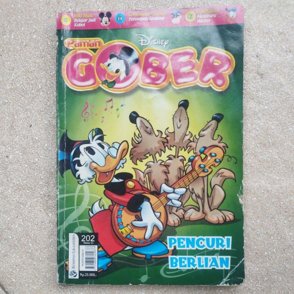 BUKU KOMIK PRELOVED - KOMIK BERGAMBAR WALT DISNEY'S PAMAN GOBER - EDISI 202 PENCURI BERLIAN BERISI C