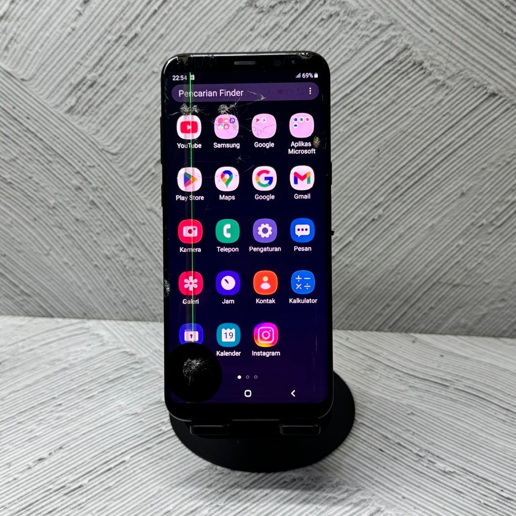 LCD SAMSUNG S8+ PLUS SM G955 ORIGINAL BEKAS COPOTAN MINUS