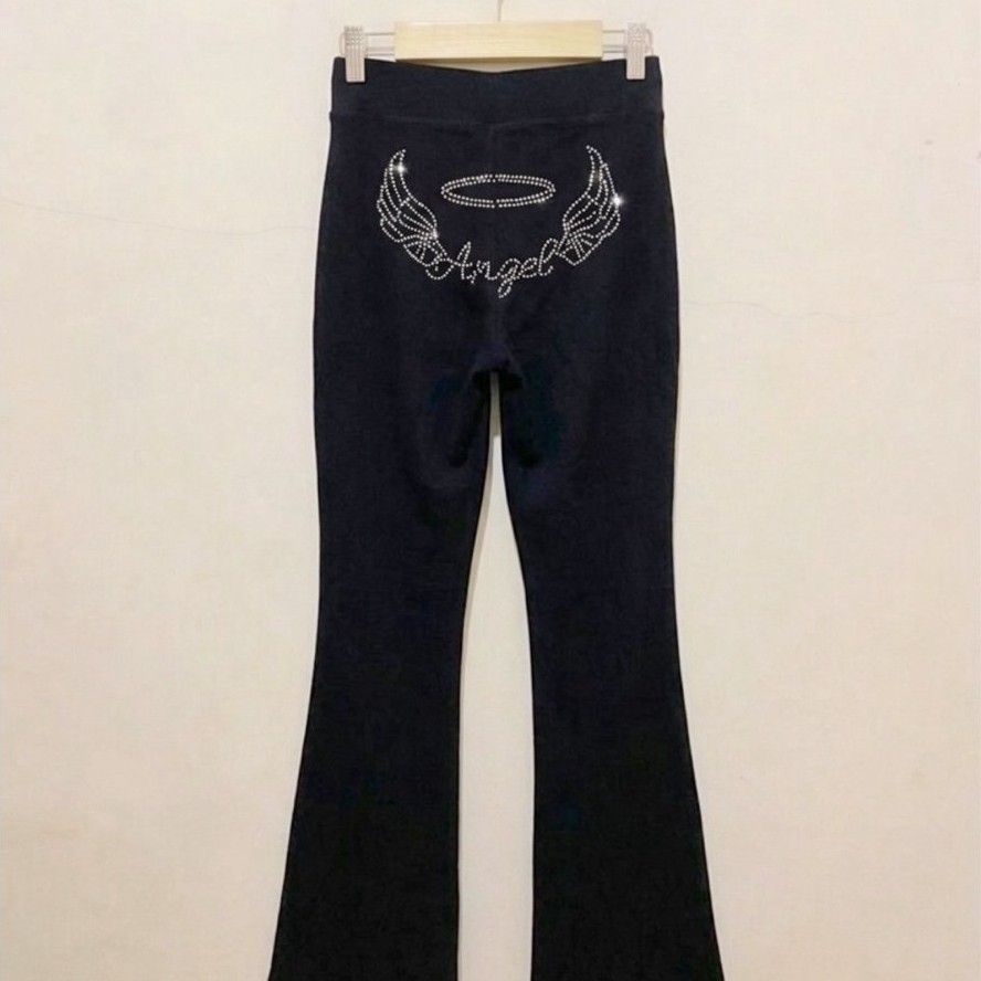 Y2k Pants Angle Wings Motif di belakang