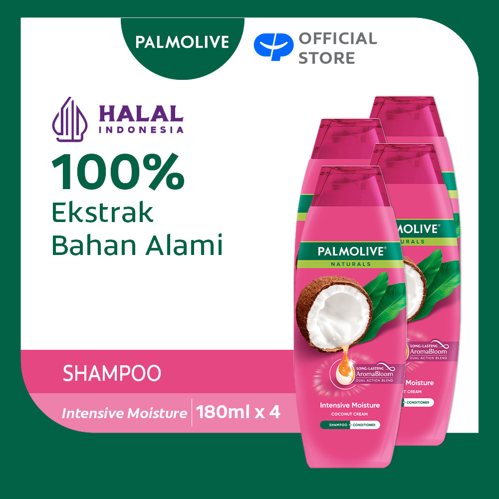 Palmolive Naturals Shampoo & Conditioner Intensive Moisture 180ml - Shampo Kondisioner (4pcs)
