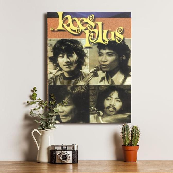 #####] Poster Group Music Band Koes Plus 4 - Dekorasi Hiasan Dinding Kayu