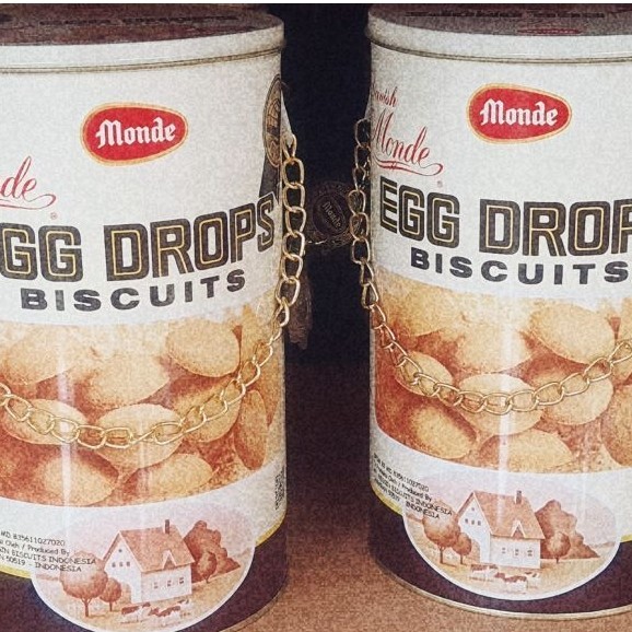 Monde Egg Drop 750 gram kaleng Rantai