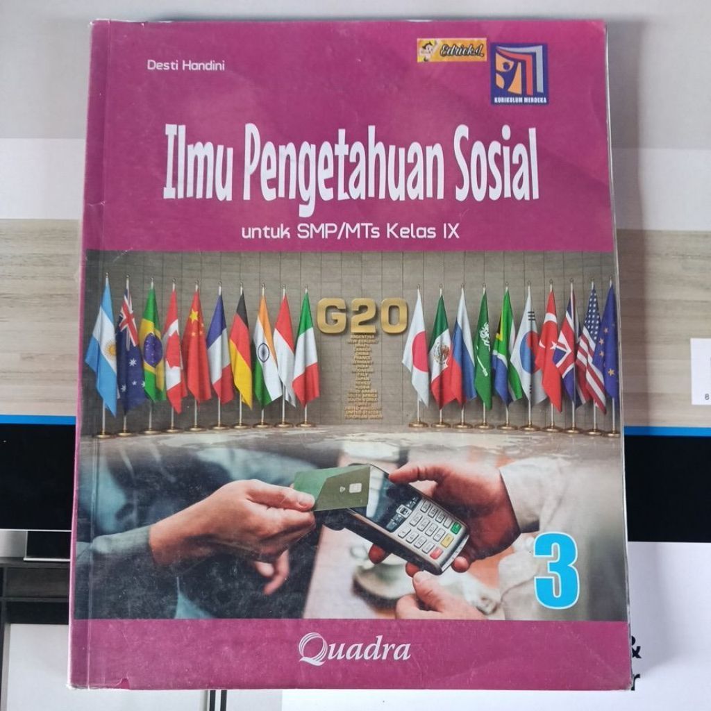 buku IPS kelas 3/9 SMP quadra kurikulum merdeka