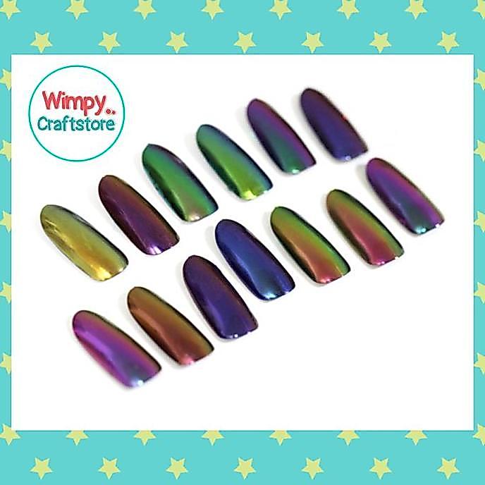 Al_Wakiyah - Iridescent Powder Pigment Cat Mobil Kuku Metallic Chameleon Powder
