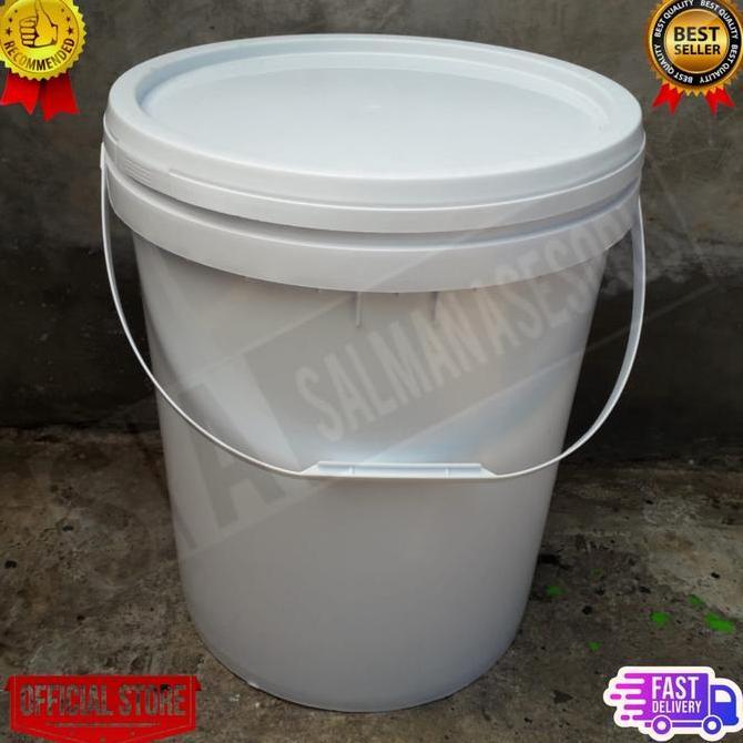 Pilihan - Ember Plastik Putih Polos 20 Liter / 25 Kg