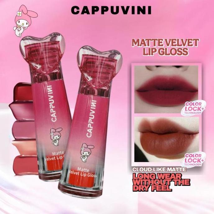 Luli- ( Perpcs 1038 ) Cappuvini True Love Velvet Lipmatte / Matte Lipstik Rna Gelap Lip Glaze Velvet
