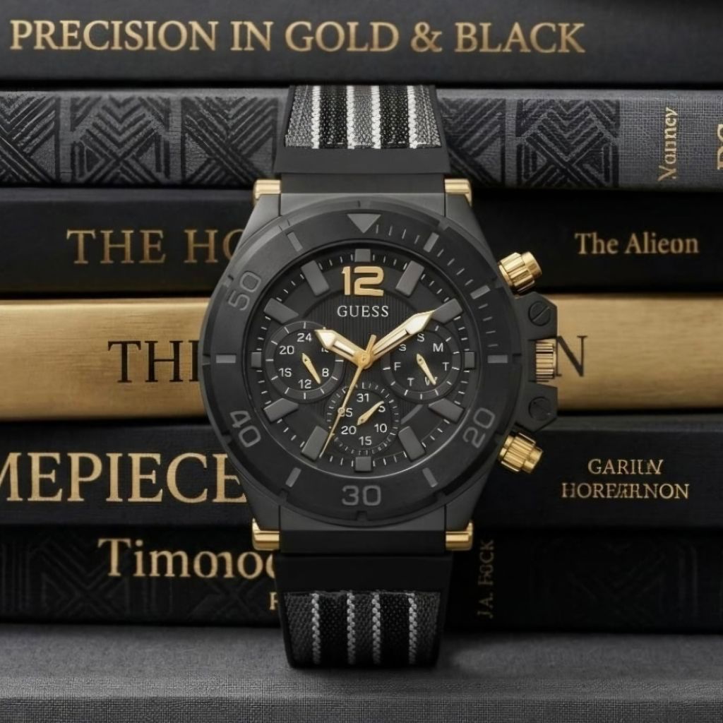 NEW GUESS GW0415G3 HITAM ABU original