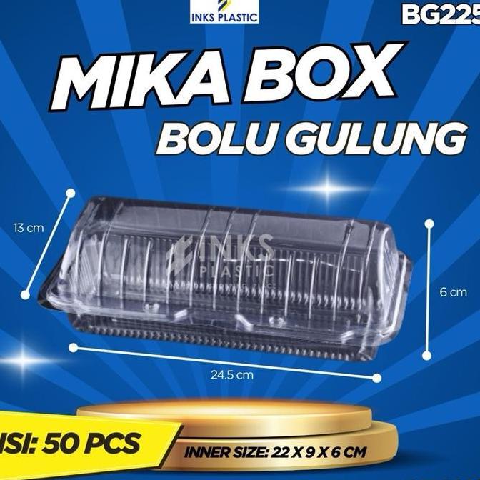 Faster- Mika Box Bolu Gulung Lipat Bg 225 Mika Box Roti Bakar
