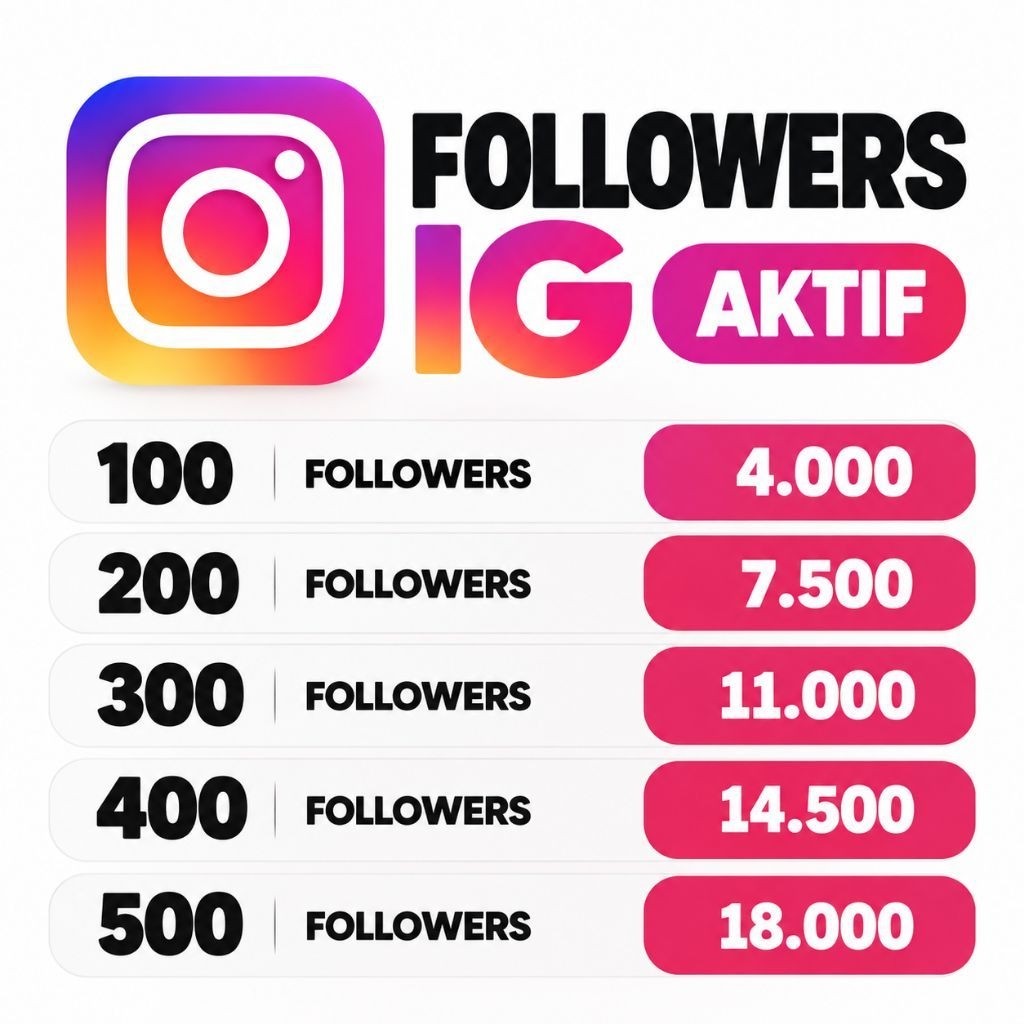 Follower Instagram Real Aktif Permanen Promo