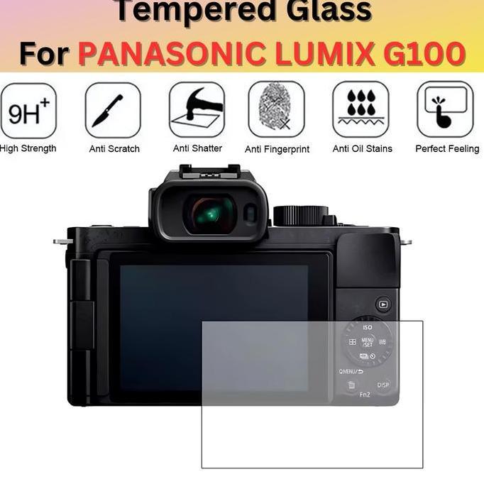 Pelindung Layar Panasonic LUMIX G100 Tempered Glass Screen Protector Camera Anti Gores LCD Kamera Lu