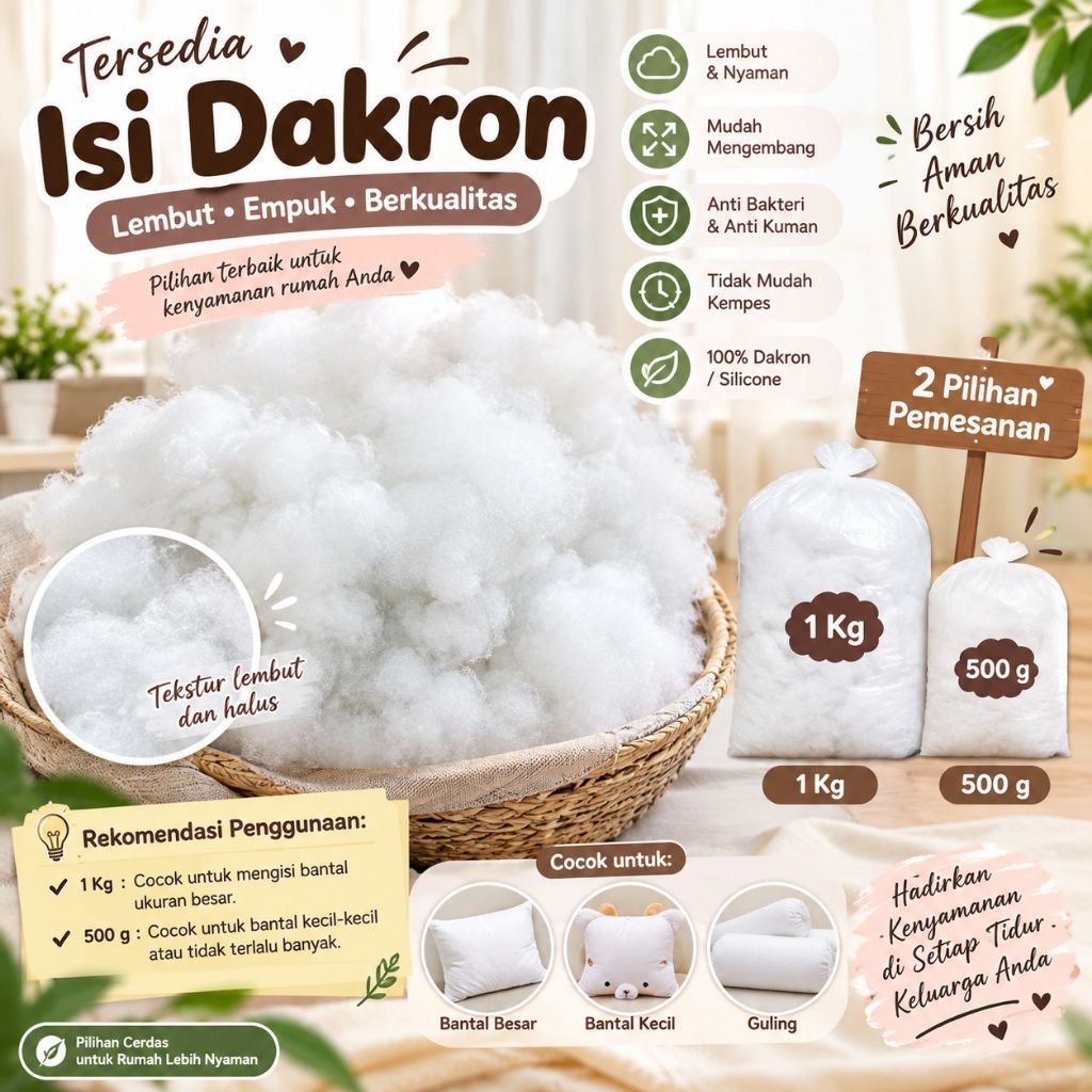 [BISA COD]ISI DAKRON/SILICON/ISI BANTAL TIDUR/ISI DAKRON/ISI SILICON/ISI BANTAL/ISI BANTAL SILICON/I