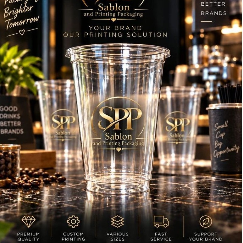 Sablon Cup 12 Oz, 14 Oz, 16 Oz, 18 Oz, 22 Oz Datar/Oval