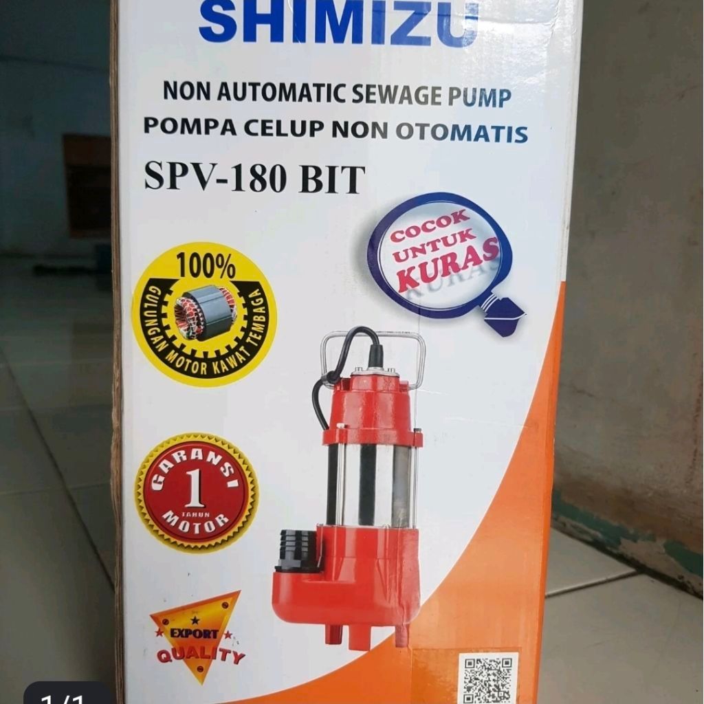 pompa celup shimizu 180 watt / pompa celup air bersih shimizu 180 watt / pompa shimizu spv 180bit