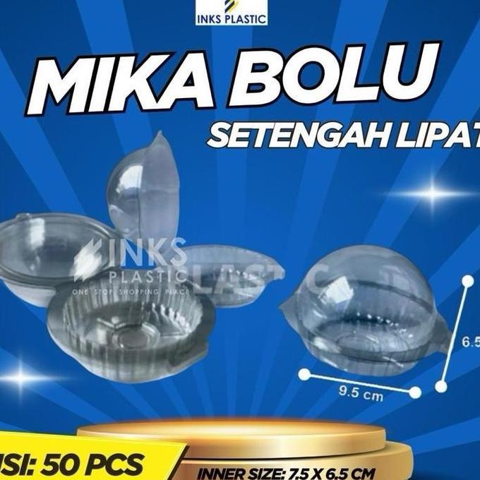 Dipo- Mika Box Bolu Setengah Lipat Mika Cupcake Muffin Bulat