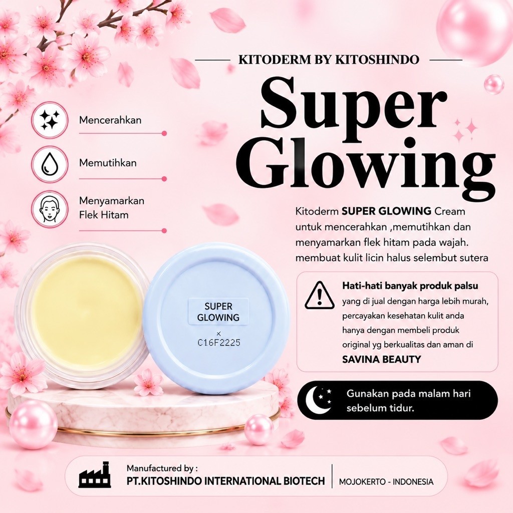 KITODERM SUPER GLOWING | CREAM MALAM SUPER GLOWING