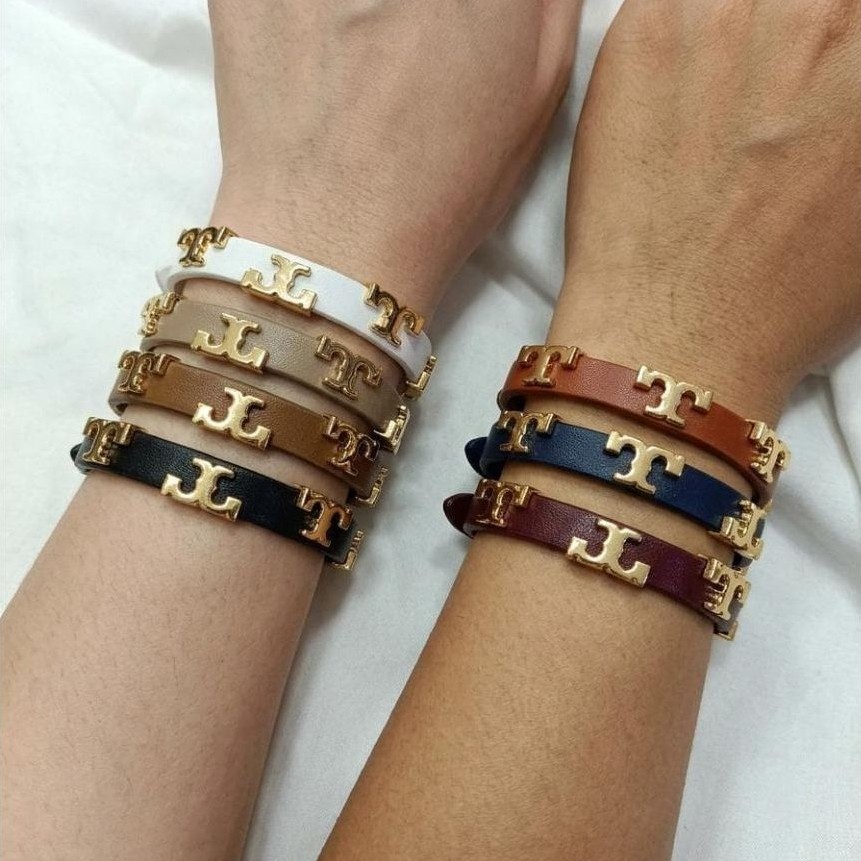 Gelang kulit kombi titanium