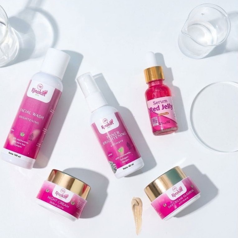 NR GLOW SKINCARE PAKET SKINCARE PEMUTIH WAJAH DOUBLE GLOW BPOM
