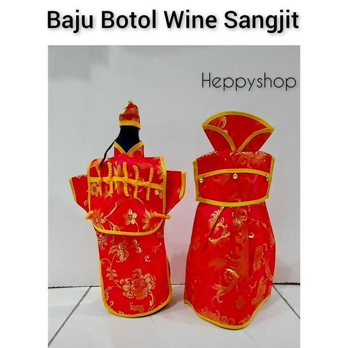 Baju Botol Wine Sangjit, Cover Botol Wine Wedding Shuang Xi