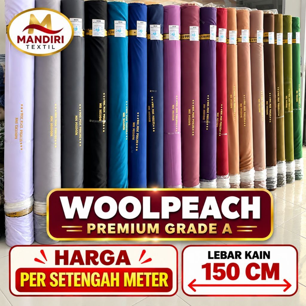 kain wolfis premium Harga per setengah meter Bahan tebal,Lembut Dan Tidak menerawang