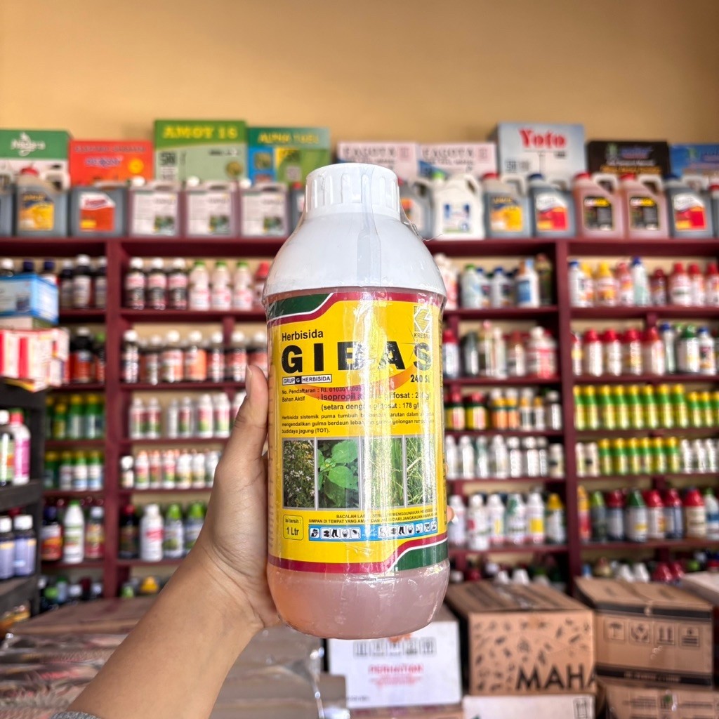 Herbisida GIBAS 240SL 1 Liter - Racun Rumput Sistemik Gibas Pembasmi Rumput Membandel
