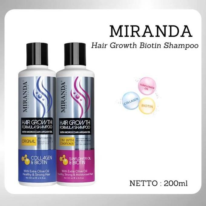 Teen- Miranda Shampoo Hair Growth With Moroccan Argan Oil 200Ml - Miranda Shampoo Kuda
