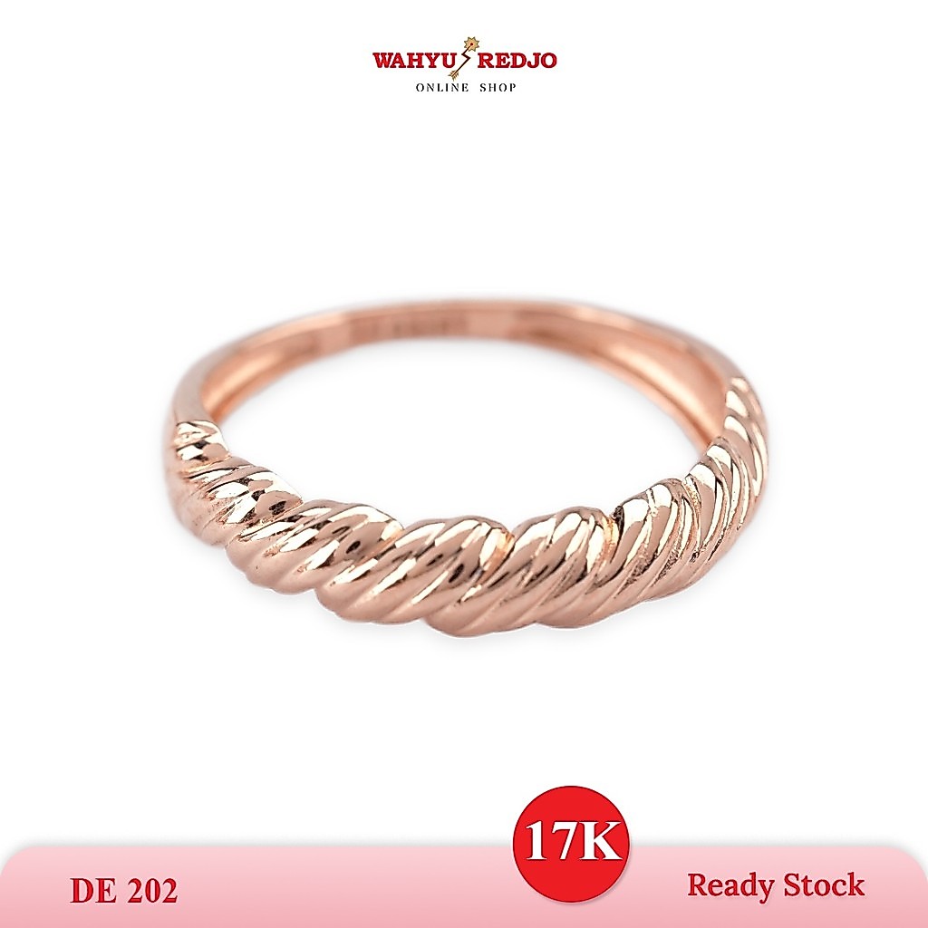 WAHYU REDJO - CINCIN EMAS 17K AMERO MODEL PLINTIR ROSEGOLD SIMPLE & ELEGAN (PMR)
