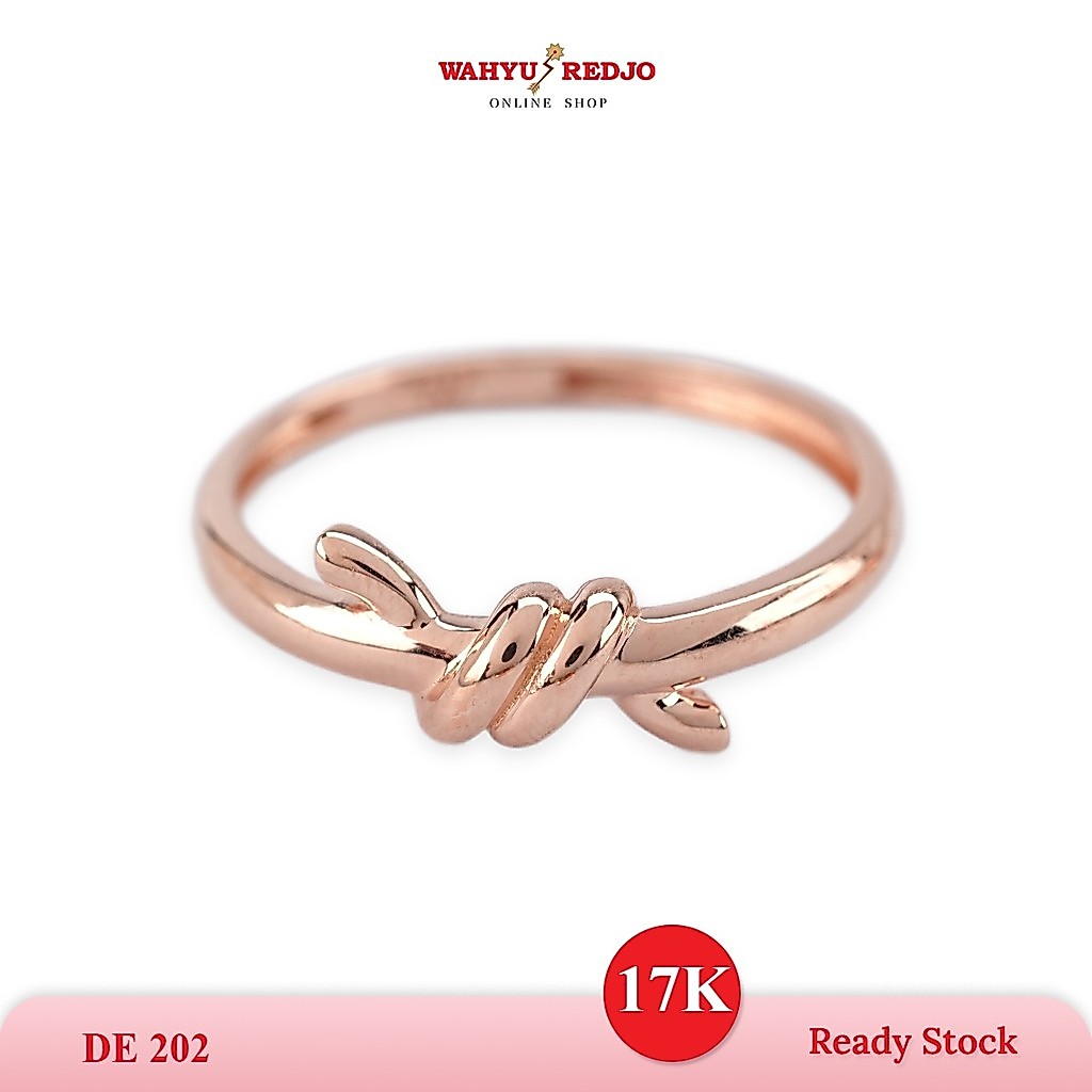 WAHYU REDJO - CINCIN EMAS 17K AMERO MODEL SIMPUL MATA ROSEGOLD PREMIUM & ELEGAN (PMR)