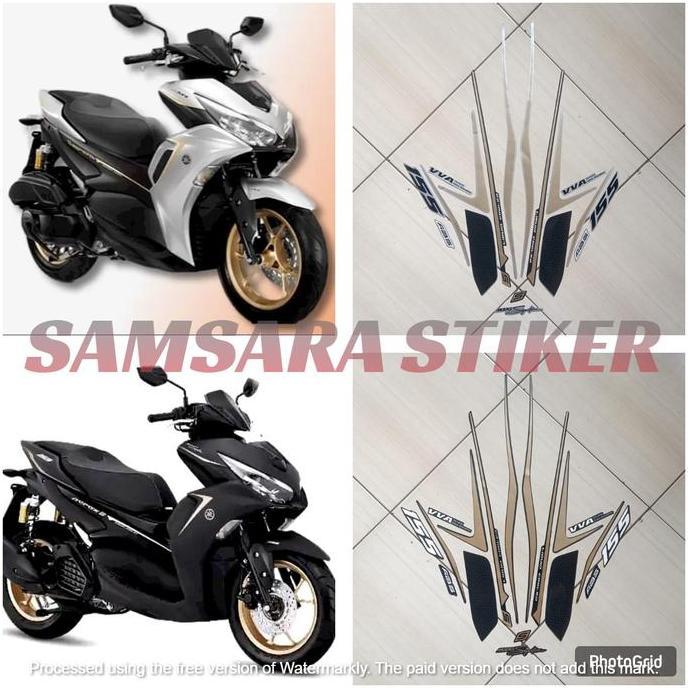 STIKER STRIPING MOTOR YAMAHA  AEROX VVA 155 2022/2023 CONNECTED ABS FULLSET TERBARU
