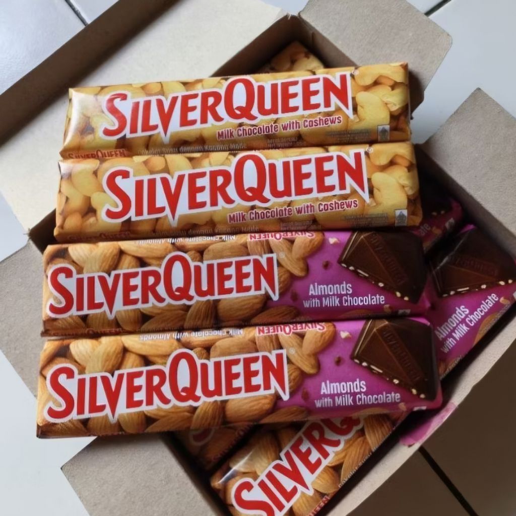 Coklat Silverqueen almond cashew 52g besar