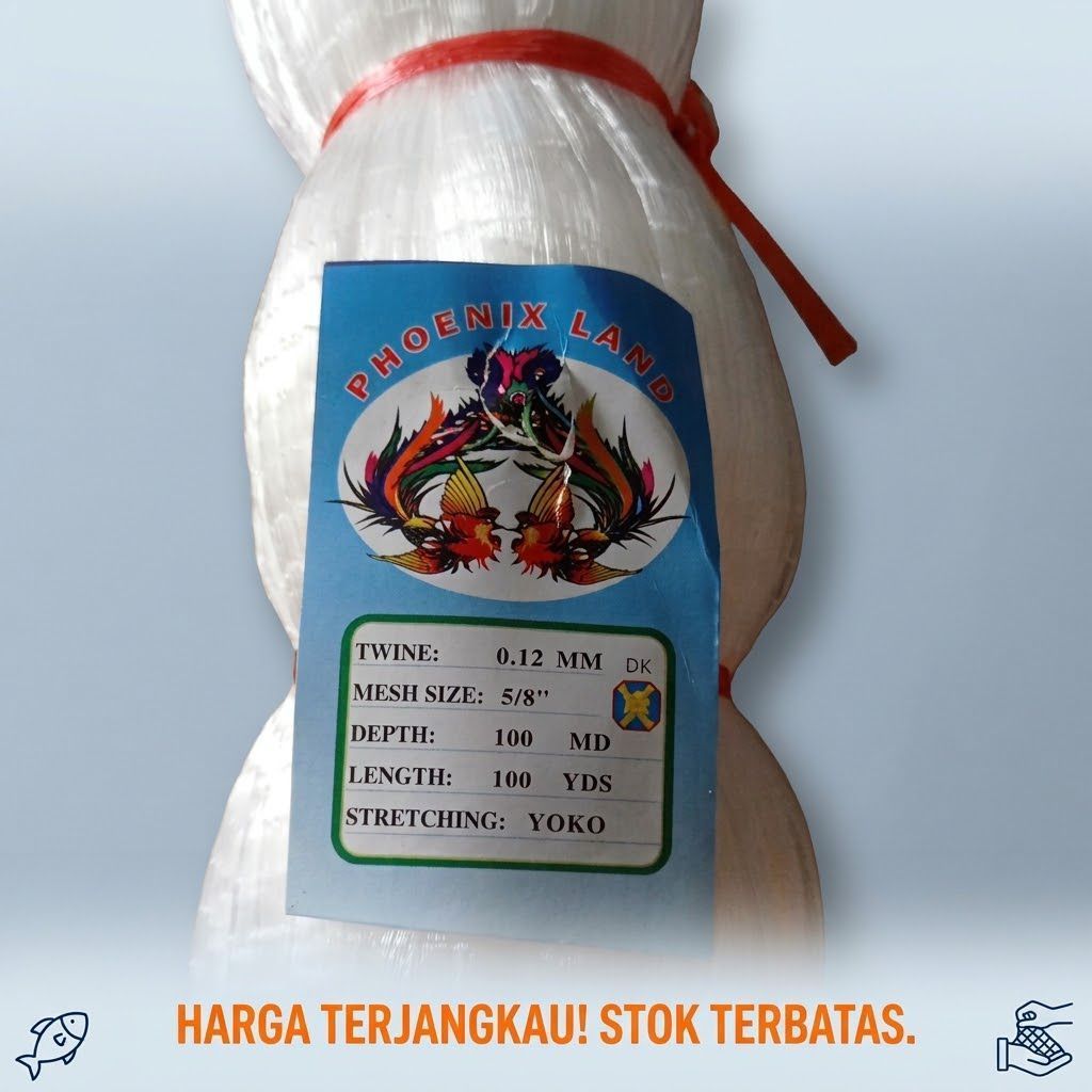 Jaring ikan wader jaring ikan kecil jaring ikan lunjar 0.12 5/8 inchi 100md/100yds jaring pukat ikan