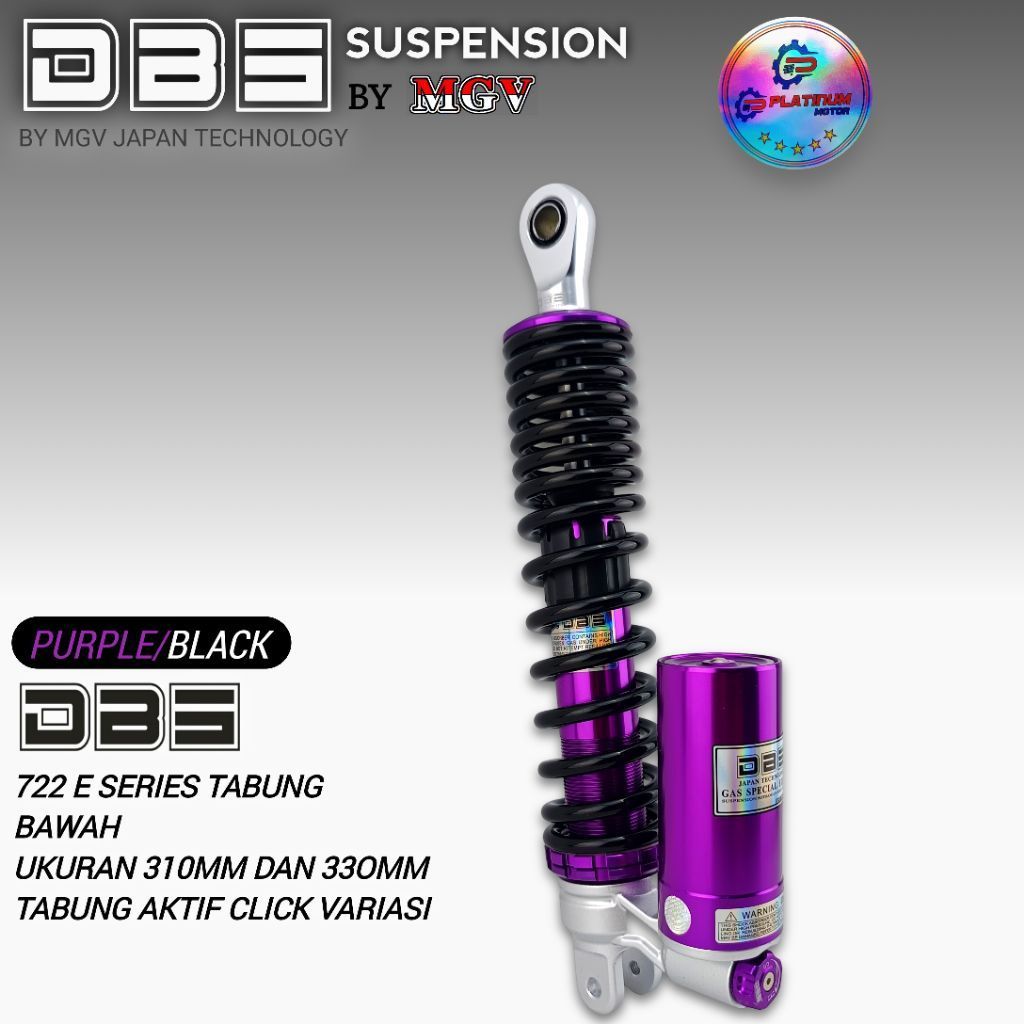 Shock DBS 722 E Series Tabung Bawah Mio Soul,Mio Smile,Mio Sporty,Beat,Vario 110,Scoopy,Vario 125,Va