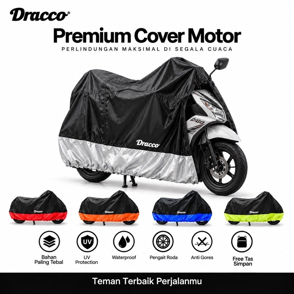 DRACCO Sarung motor yamaha mio Duoproof waterproof tebal premium cover motor