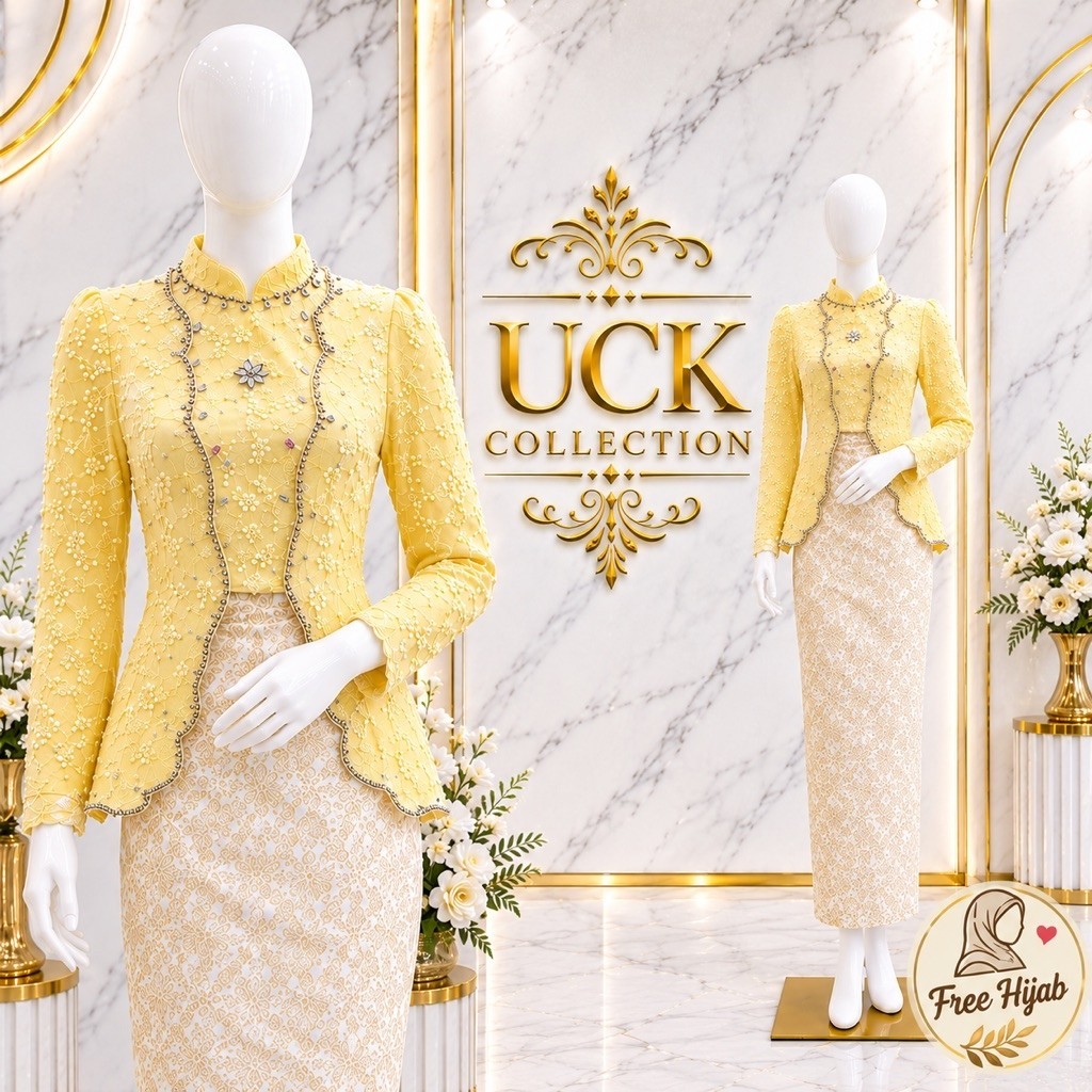 FREE HIJAB /Kebaya MISKA  Modern kekinian - Model Tunik dengan Bahan Premium, Desain Elegan, Pilihan