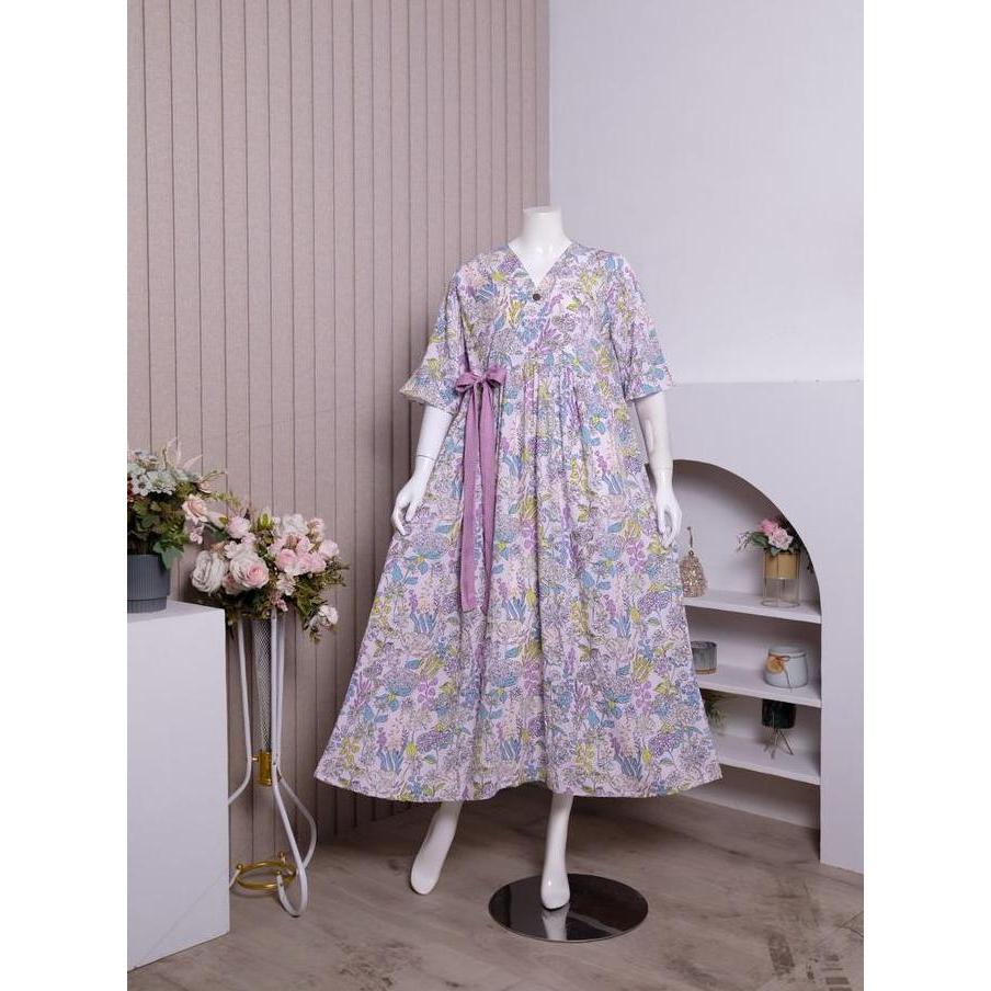 Sajiwajuragan - Zoraya Ayla Long Dress Daster Andin Rayon Premium Remaja Bumil Busui Terbaru Baju Ti