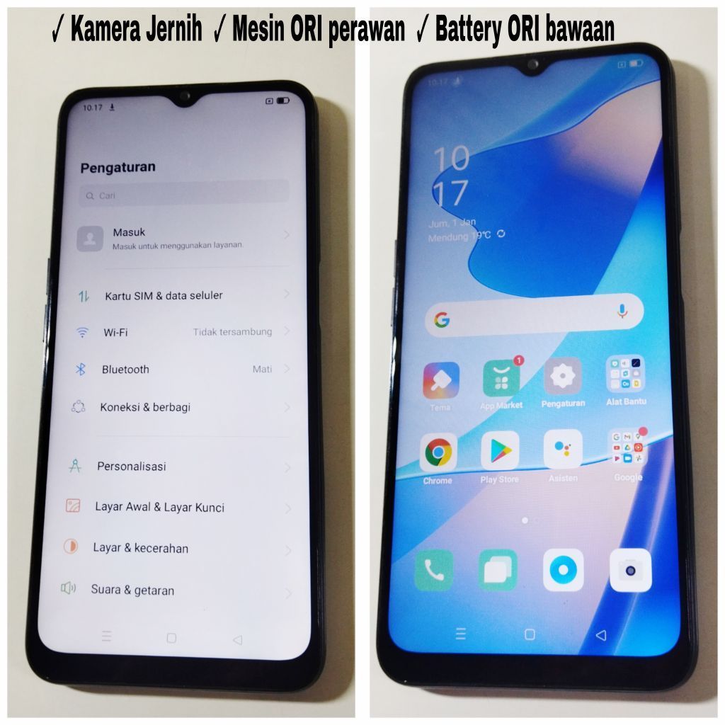 hp android 4G murah Oppo A16 4/64 second seken batangan normal siap pakai