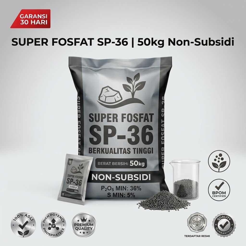 Pupuk Super Fosfat SP-36 Berkualitas Tinggi 50kg Non-Subsidi