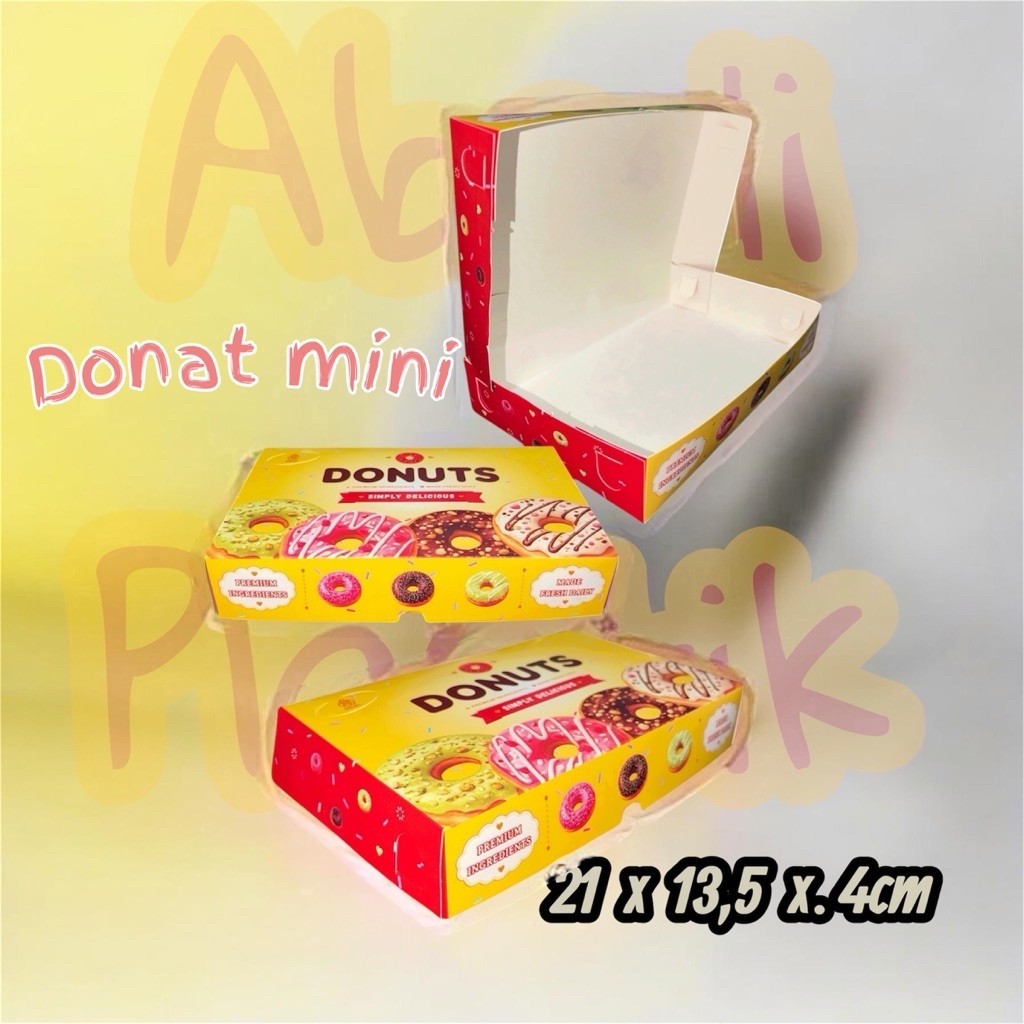 DUS DONAT MINI ANEKA IVORY ISI 6 PCS/BOX DONAT IVORY/DUS DONAT MOTIF COLOR - MIN ORDER 20PCS