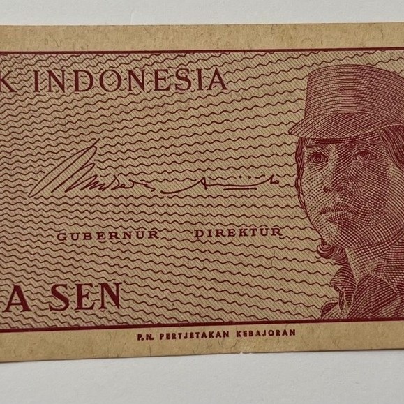 Uang kertas asli 5 sen edisi 1964